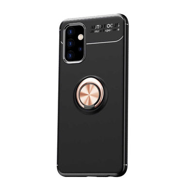 Galaxy A32 4G Kılıf Zore Ravel Silikon Kapak Siyah-Rose Gold