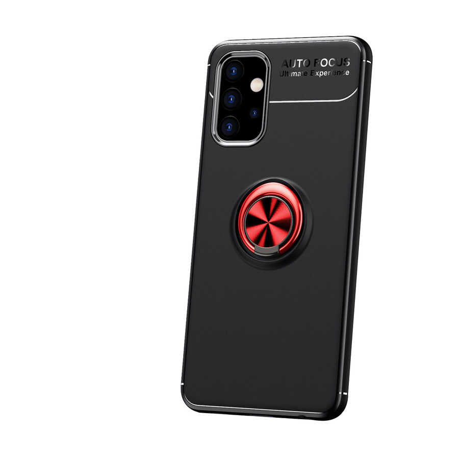 Galaxy A32 4G Kılıf Zore Ravel Silikon Kapak Siyah-Kırmızı