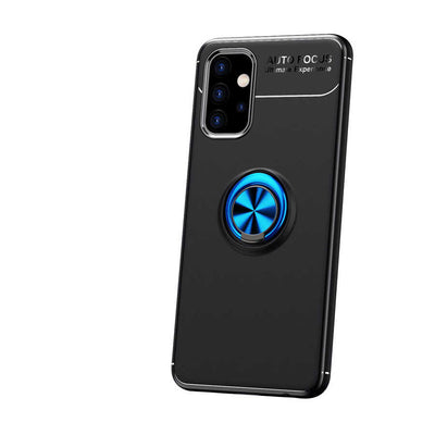 Galaxy A32 4G Kılıf Zore Ravel Silikon Kapak Siyah-Mavi