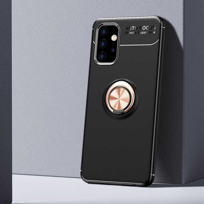 Galaxy A32 5G Kılıf Zore Ravel Silikon Kapak Siyah-Rose Gold