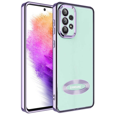 Galaxy A33 5G Kılıf Kamera Korumalı Logo Gösteren Zore Omega Kapak Lila