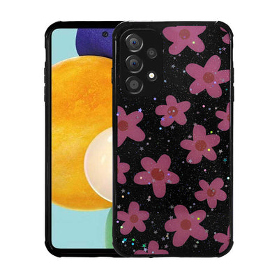 Galaxy A33 5G Kılıf Simli Desenli Kamera Korumalı Parlak Zore Popy Kapak Çiçek