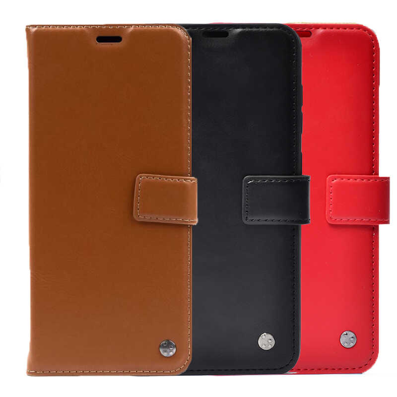 Galaxy A33 5G Kılıf Zore Kar Deluxe Kapaklı Kılıf Siyah