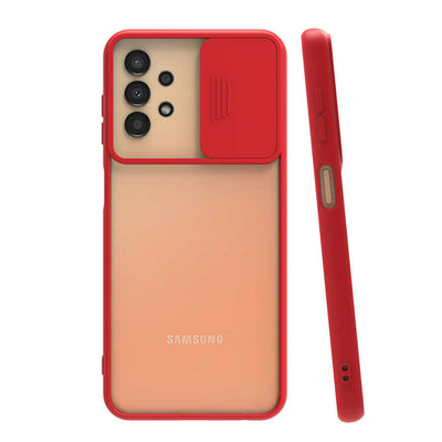 Galaxy A33 5G Kılıf Zore Lensi Kapak Kırmızı
