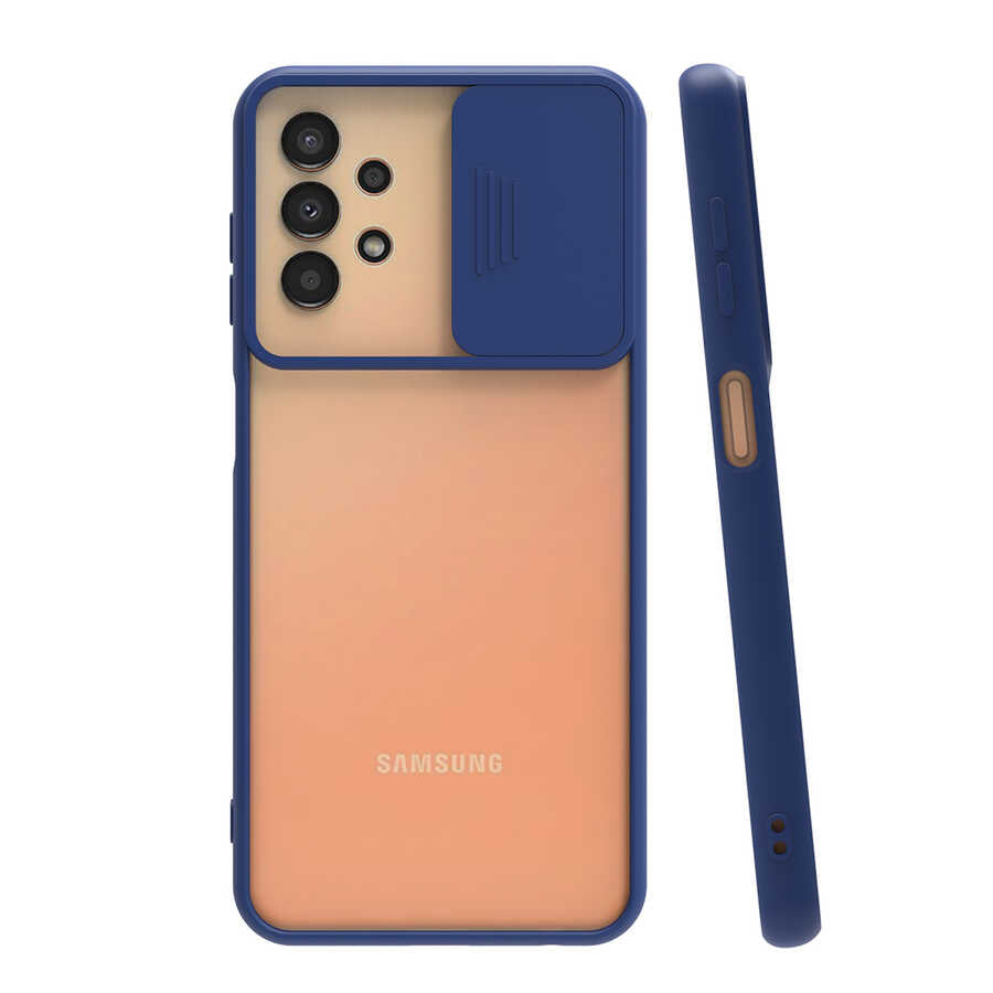 Galaxy A33 5G Kılıf Zore Lensi Kapak Lacivert
