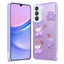 Galaxy A34 Kılıf Parlayan Simli Kabartma Figürlü Zore Cevze Kapak