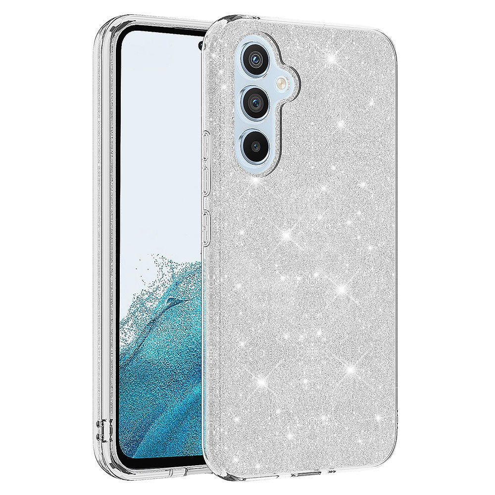 Galaxy A34 Kılıf Zore Shining Silikon Gümüş
