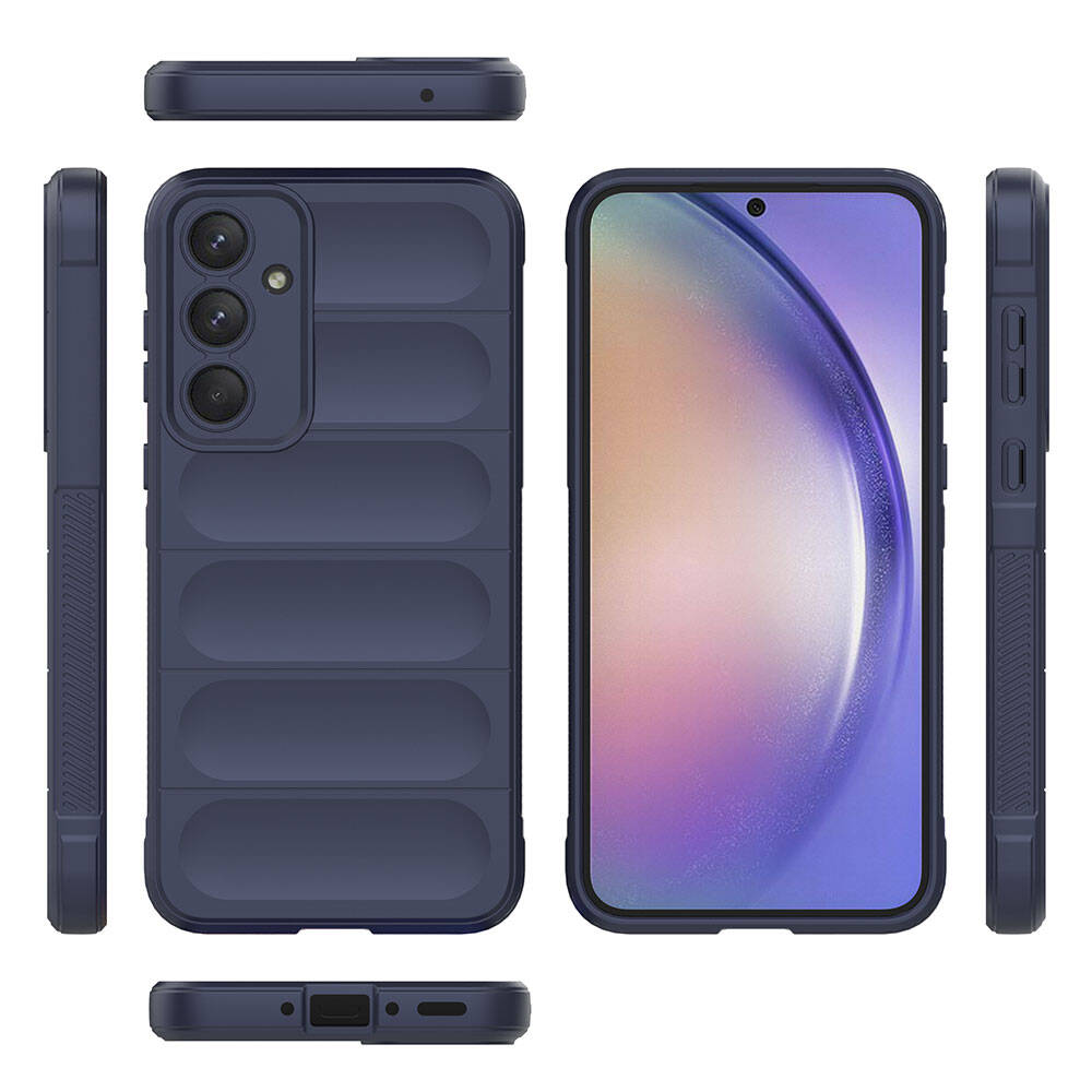 Galaxy A35 Kılıf Esnek TPU Oyuklu Arka Yüzey Tasarımlı Zore Etnik Silikon Kapak Kırmızı