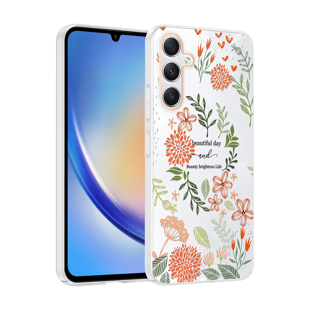 Galaxy A35 Kılıf Kamera Korumalı Desenli Zore Klip Kapak