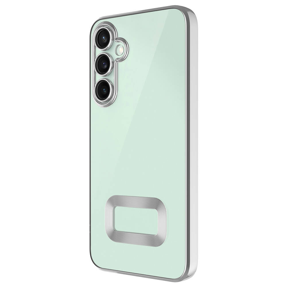 Galaxy A35 Kılıf Kamera Korumalı Logo Gösteren Zore Omega Kapak Derin Mor