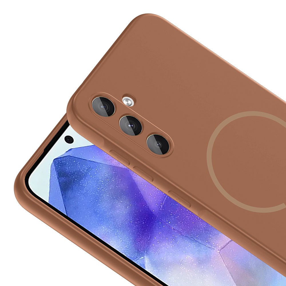 Galaxy A35 Kılıf M-safe Şarj Özellikli Zore Meta Kapak Rose Pembe