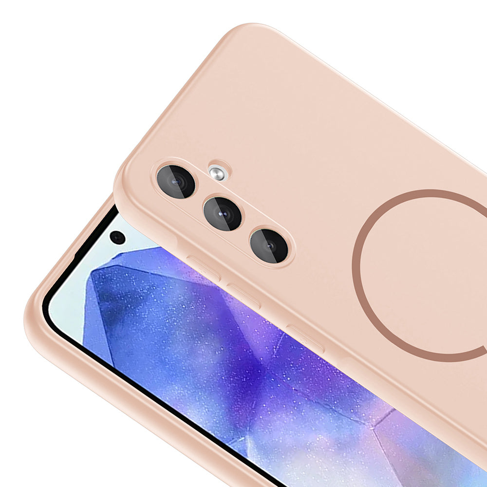 Galaxy A35 Kılıf M-safe Şarj Özellikli Zore Meta Kapak Turuncu
