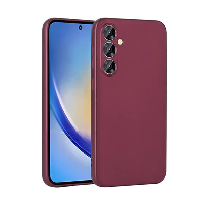 Galaxy A35 Kılıf Zore Premier Silikon Kapak Mürdüm