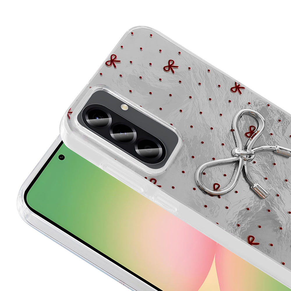 Galaxy A36 Kılıf Kamera Korumalı Figürlü Zore Ponti Silikon Kapak Açık Mavi