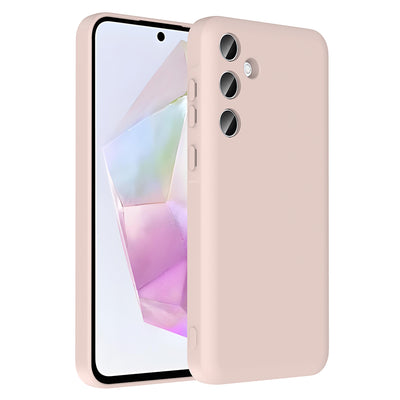 Galaxy A36 Kılıf Kamera Korumalı Kartlık Hazneli Zore Vitra Kapak Pembe