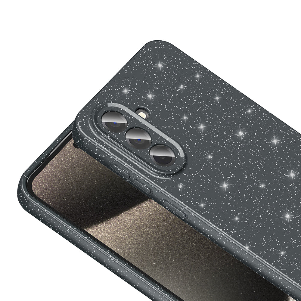 Galaxy A36 Kılıf Kamera Korumalı Simli Lüks Zore Koton Kapak Lila