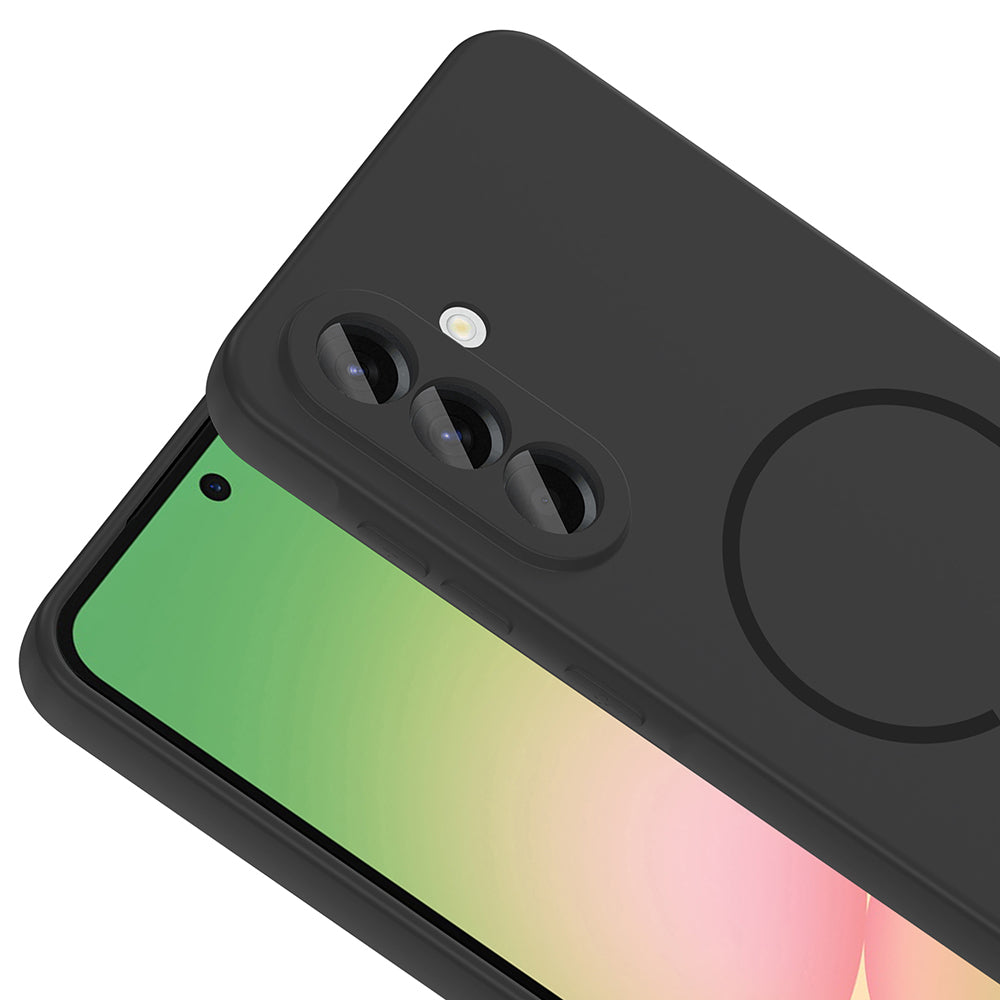 Galaxy A36 Kılıf M-safe Şarj Özellikli Zore Meta Kapak Mürdüm