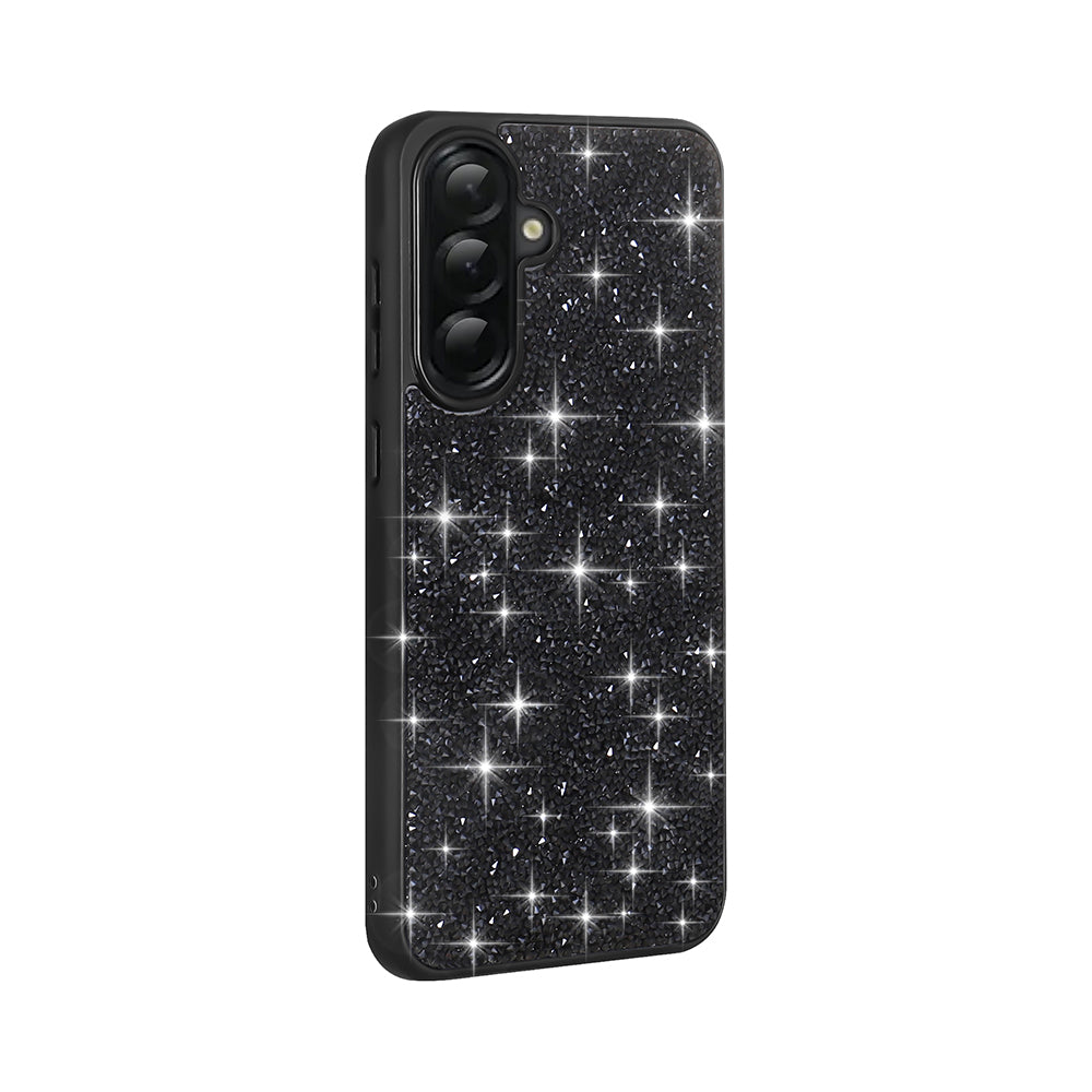 Galaxy A36 Kılıf Parlak Taşlı Tasarım Zore Pırlanta Kapak Beyaz