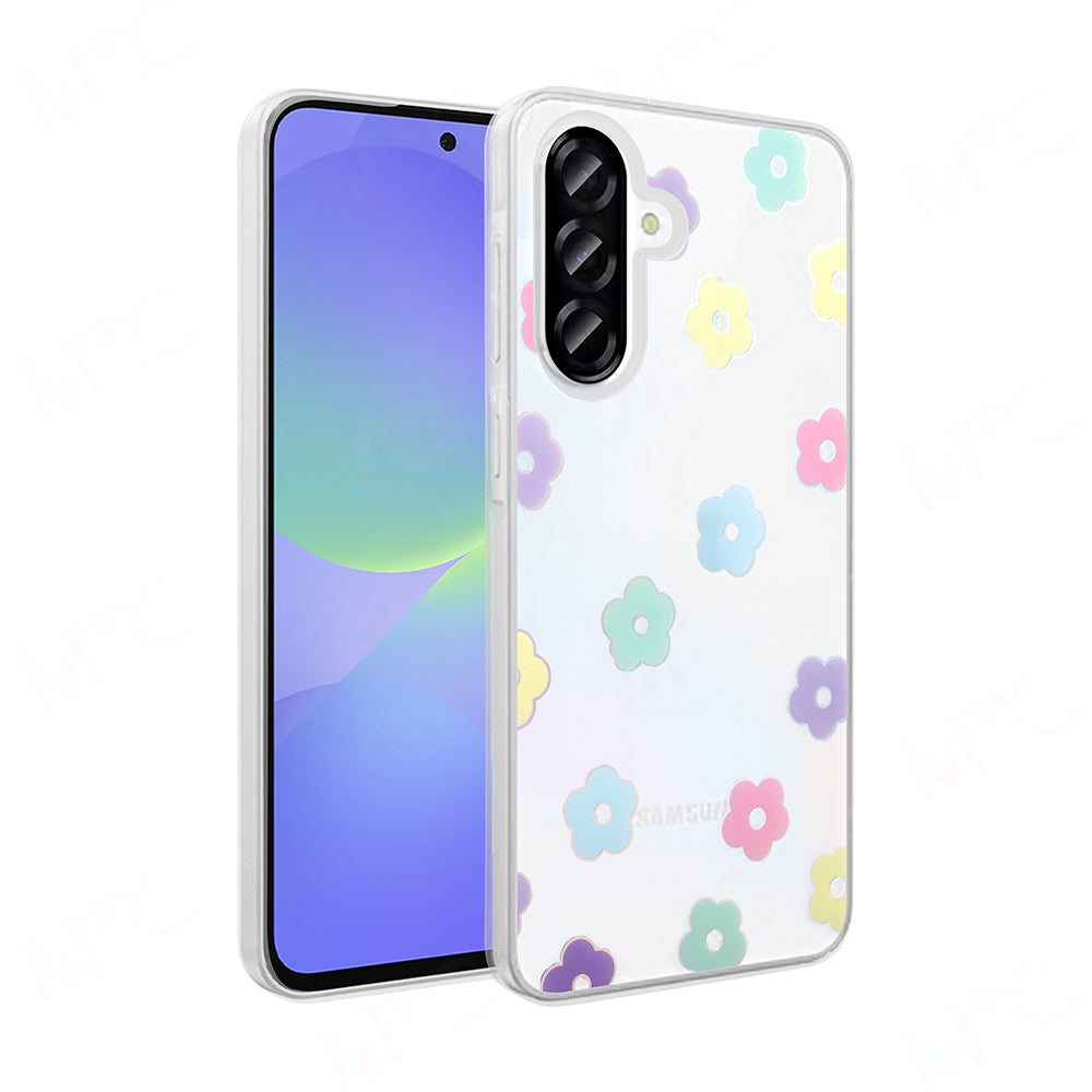 Galaxy A36 Kılıf Şeffaf Figürlü Zore Folk Sert Kapak Çilek