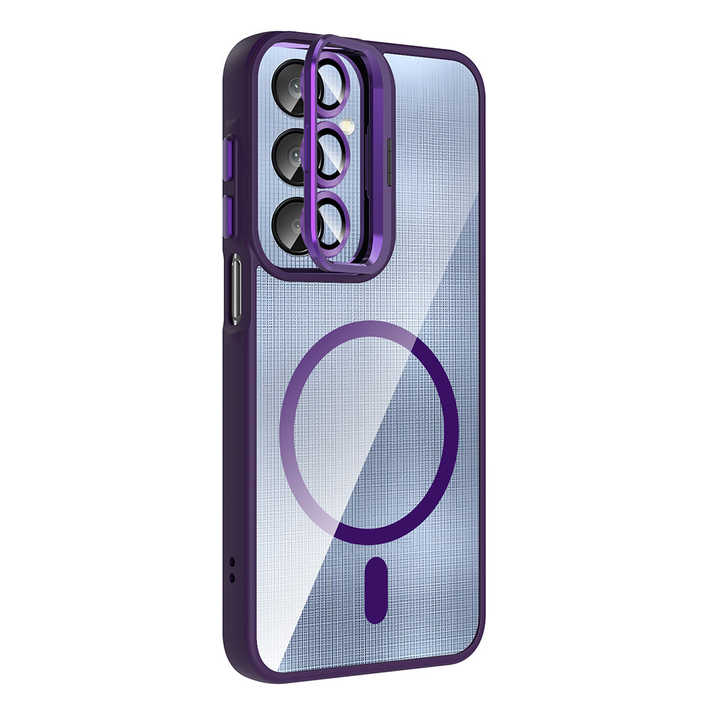 Galaxy A36 Kılıf Standlı ve Kamera Lens Hediyeli Zore Etro Kapak Siyah