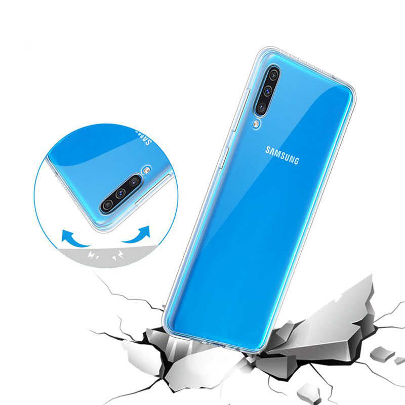 Galaxy A50 Kılıf Zore Süper Silikon Kapak Renksiz