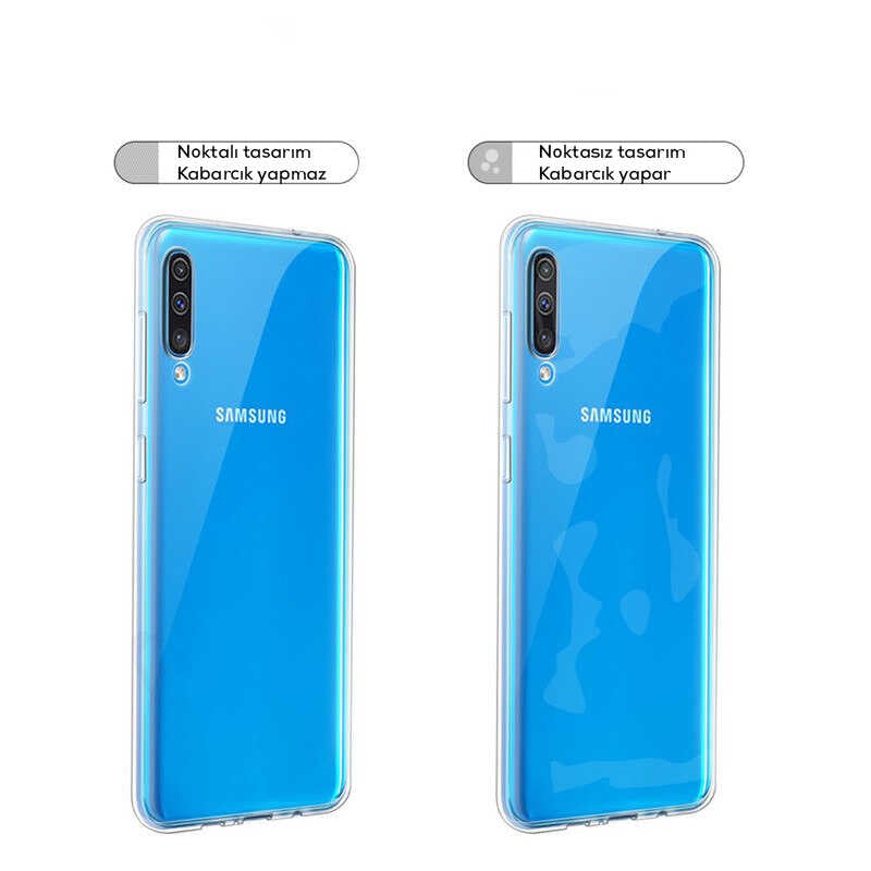 Galaxy A50 Kılıf Zore Süper Silikon Kapak Renksiz