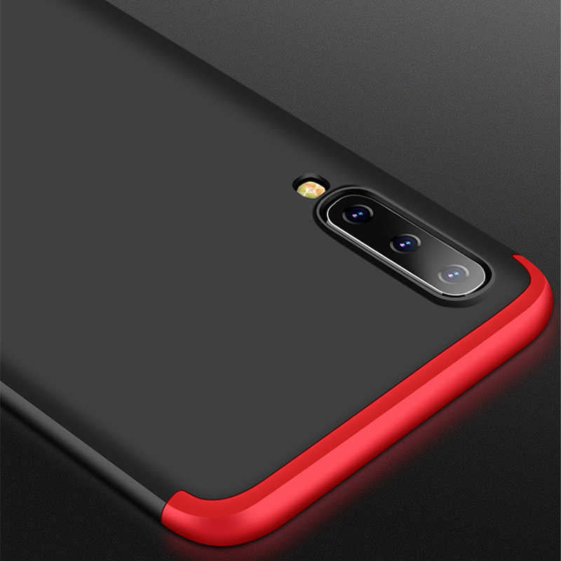 Galaxy A50 Kılıf Zore Ays Kapak Siyah-Kırmızı