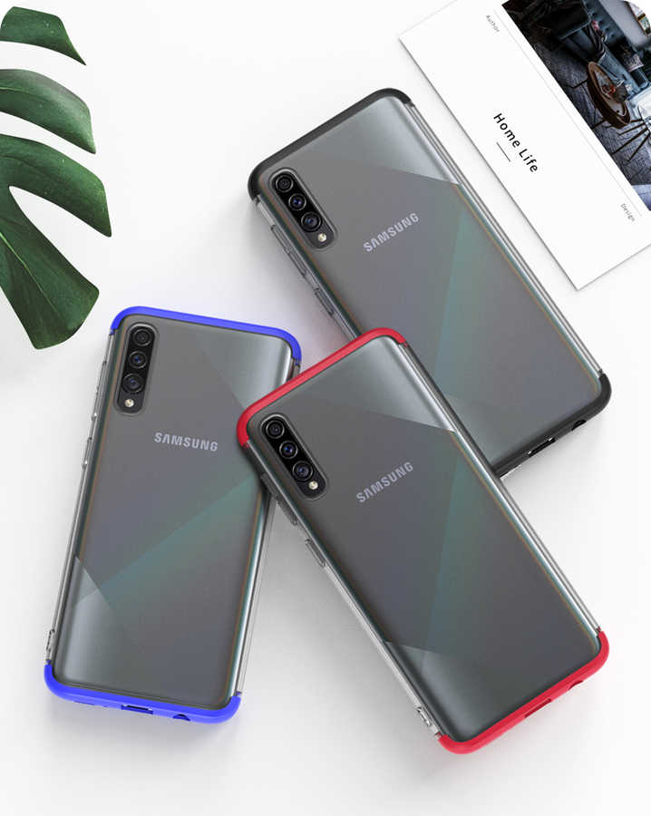 Galaxy A50 Kılıf Zore Nili Kapak Mavi