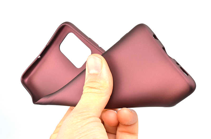 Galaxy A51 Kılıf Zore Premier Silikon Kapak Mürdüm
