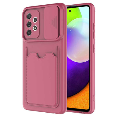 Galaxy A52 Kılıf Zore Kartix Kapak Koyu Mor