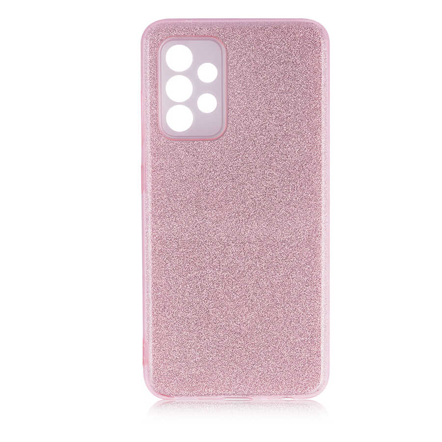 Galaxy A52 Kılıf Zore Shining Silikon Rose Gold