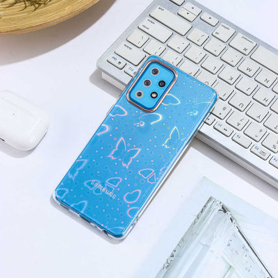 Galaxy A52 Kılıf Zore Sidney Desenli Sert Kapak Butterfly No2