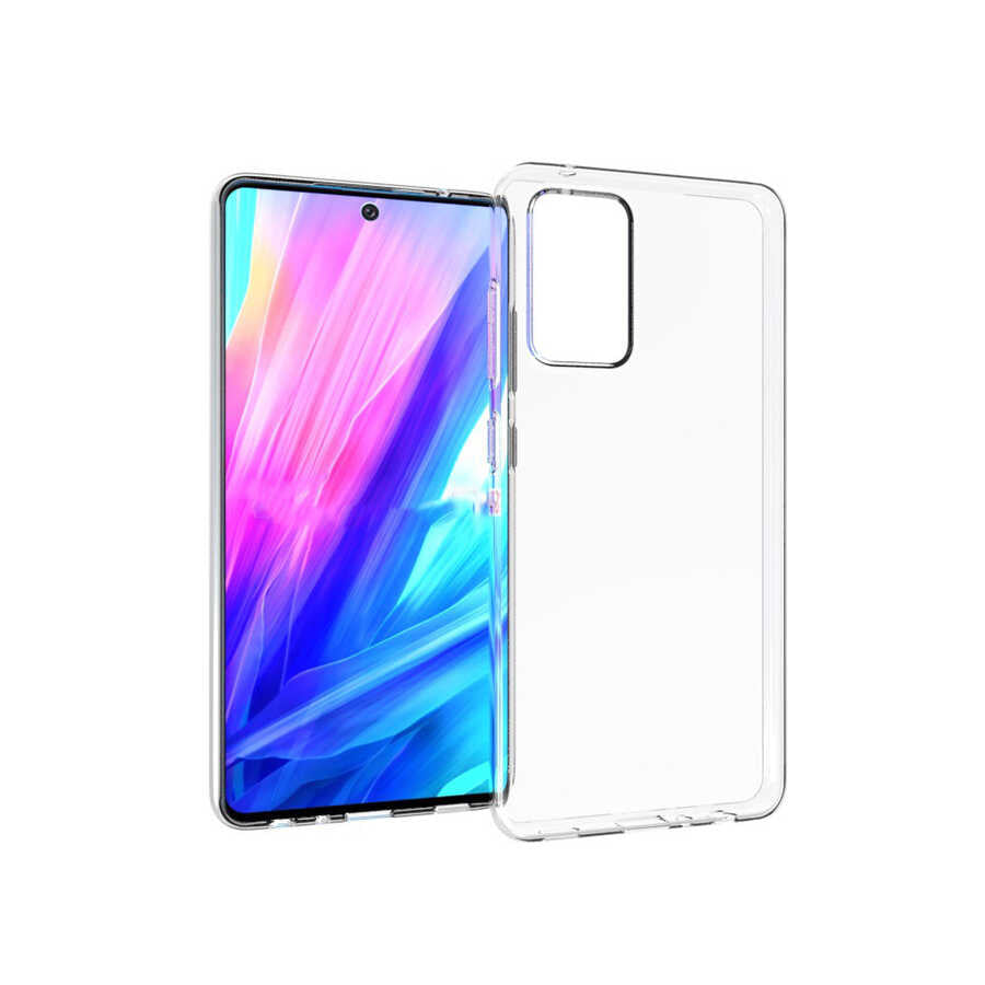 Galaxy A52 Kılıf Zore Süper Silikon Kapak Renksiz