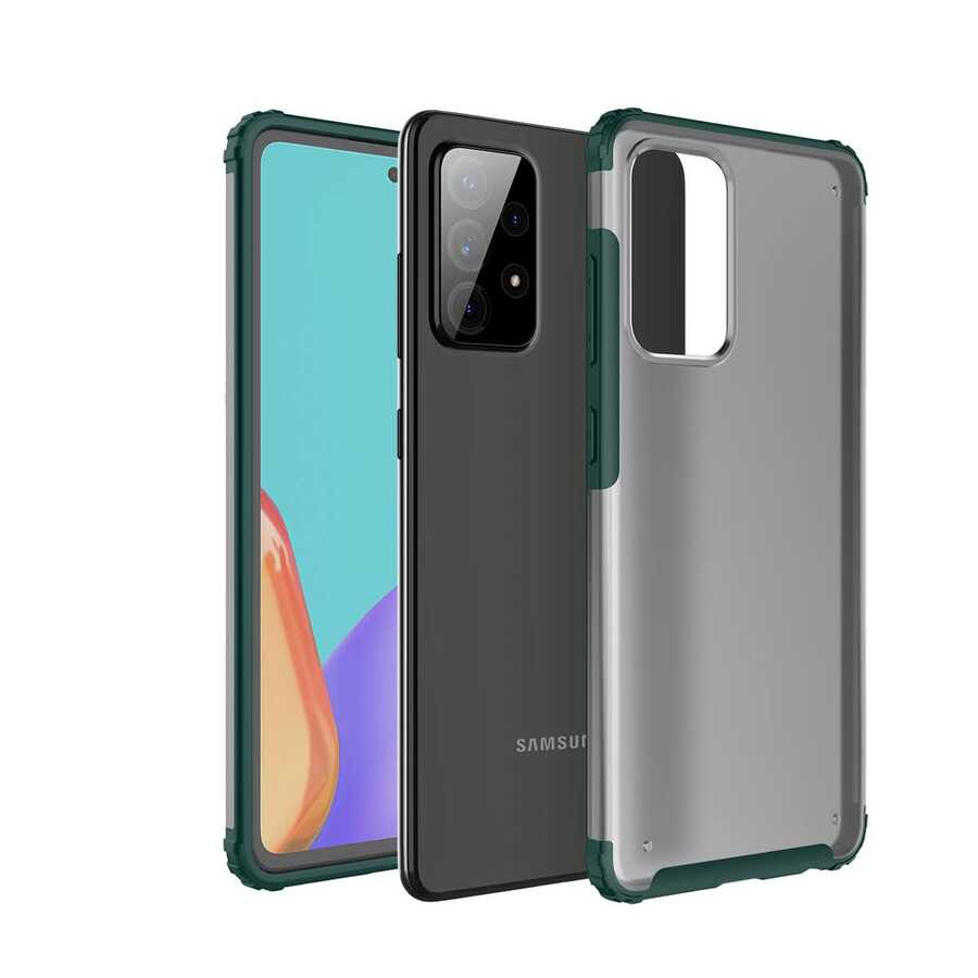 Galaxy A52 Kılıf Zore Volks Kapak Koyu Yeşil