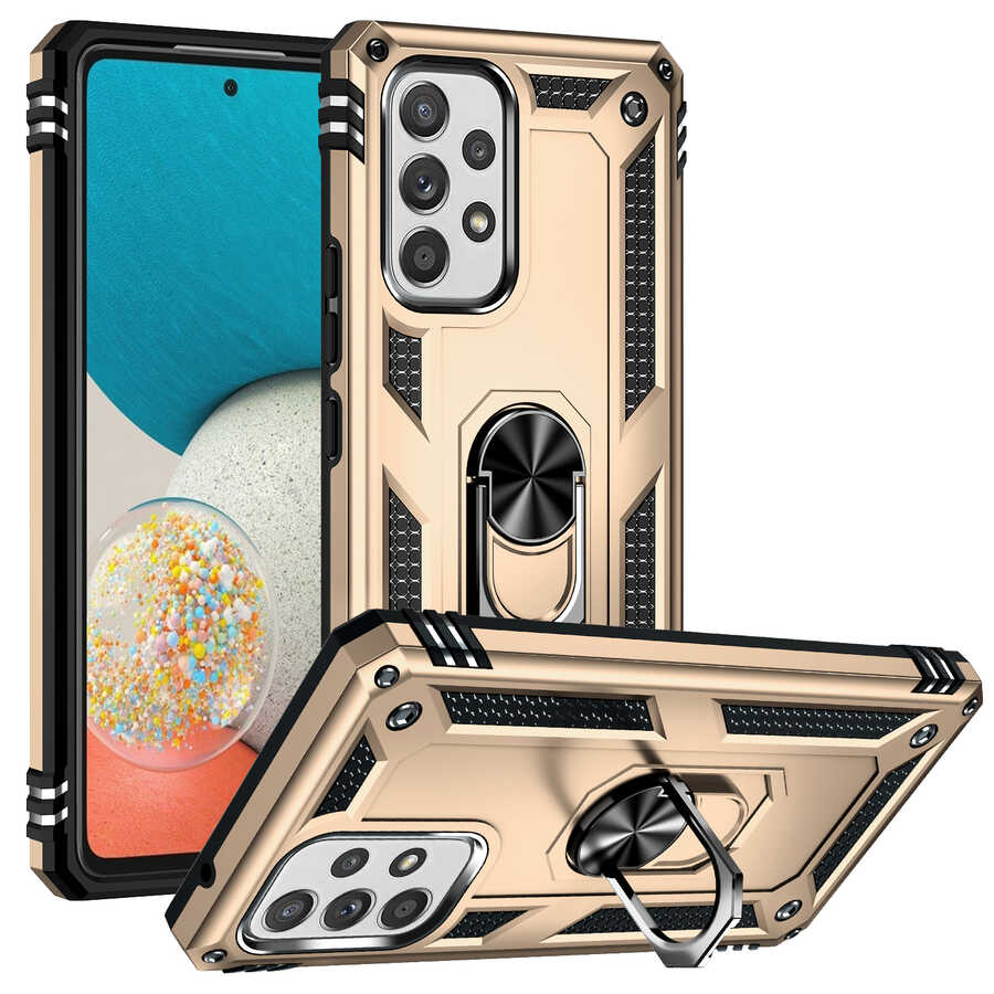 Galaxy A53 5G Kılıf Zore Vega Kapak Gold