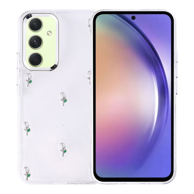 Galaxy A54 Kılıf Airbag Tasarımlı Simli Şeffaf Zore Kutup Kapak Lale