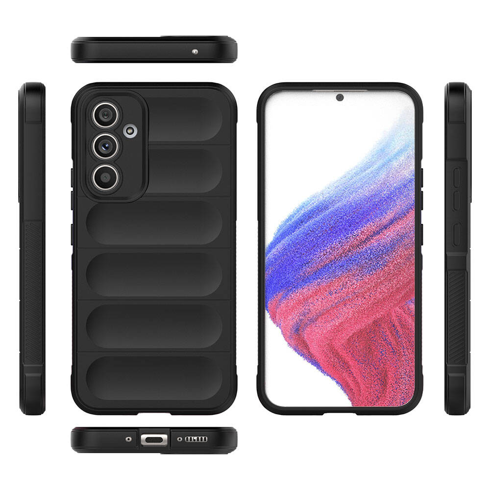 Galaxy A54 Kılıf Esnek TPU Oyuklu Arka Yüzey Tasarımlı Zore Etnik Silikon Kapak Kırmızı