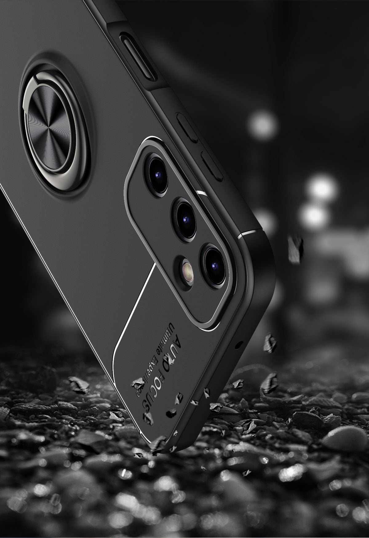 Galaxy A54 Kılıf Zore Ravel Silikon Kapak Siyah