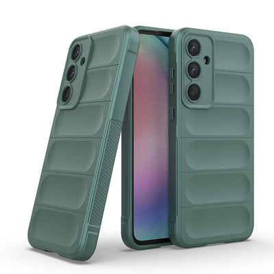 Galaxy A55 Kılıf Esnek TPU Oyuklu Arka Yüzey Tasarımlı Zore Etnik Silikon Kapak Siyah