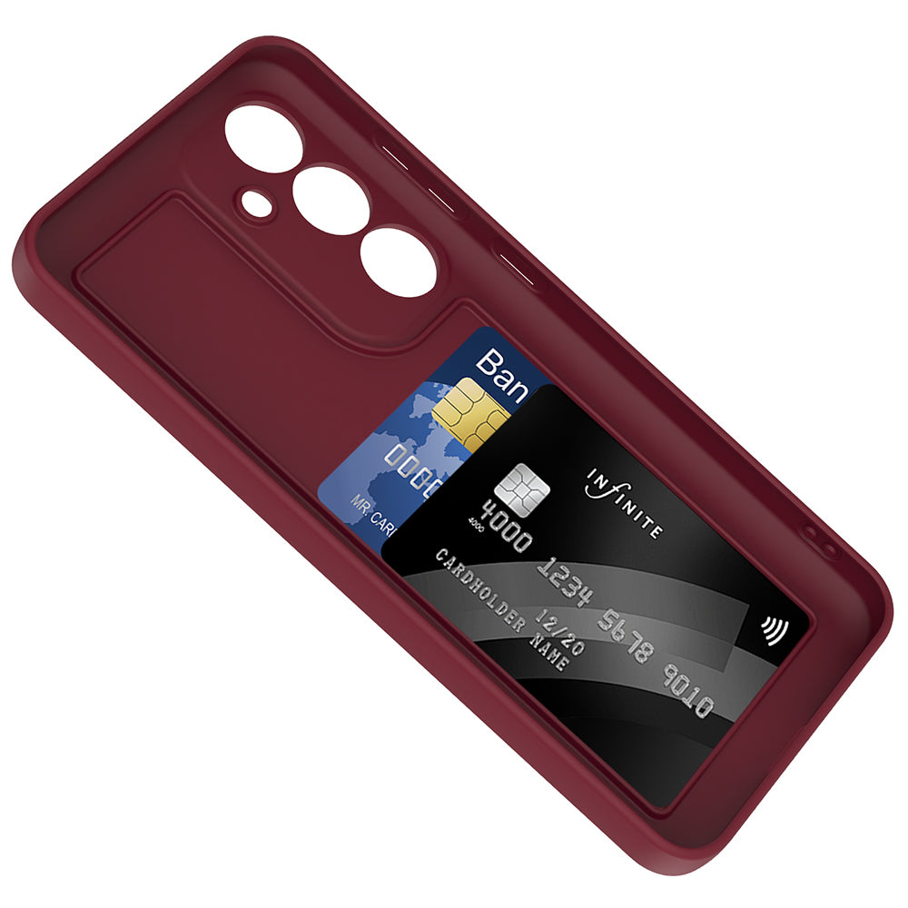 Galaxy A55 Kılıf Kamera Korumalı Kartlık Hazneli Zore Vitra Kapak Mürdüm