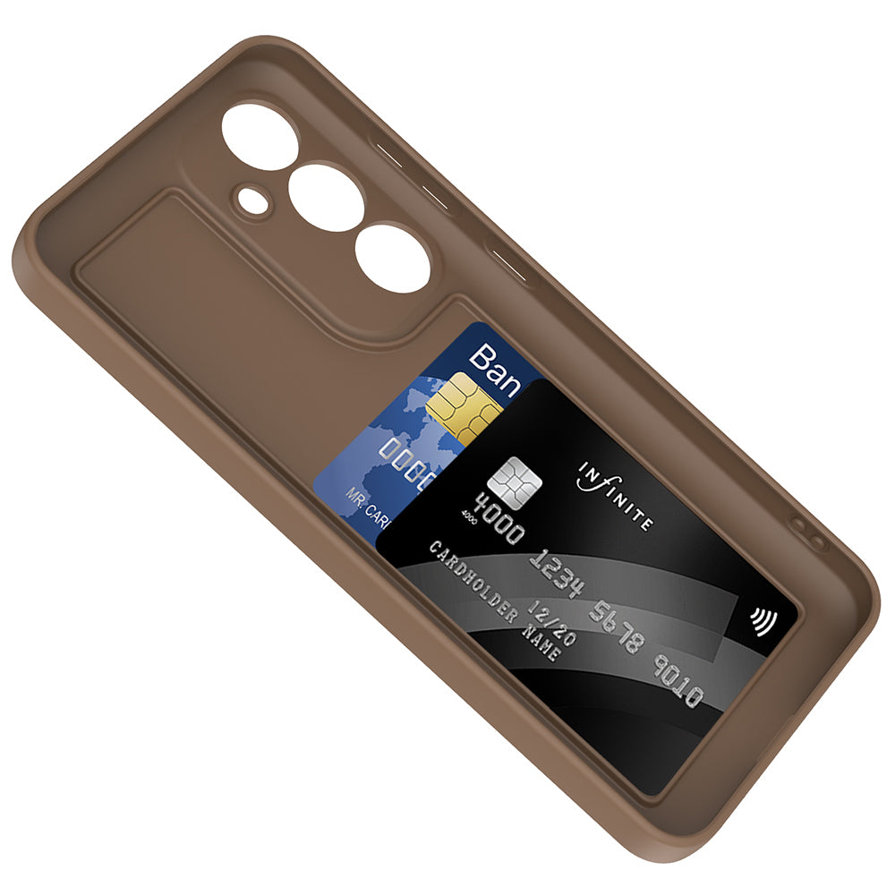 Galaxy A55 Kılıf Kamera Korumalı Kartlık Hazneli Zore Vitra Kapak Mürdüm