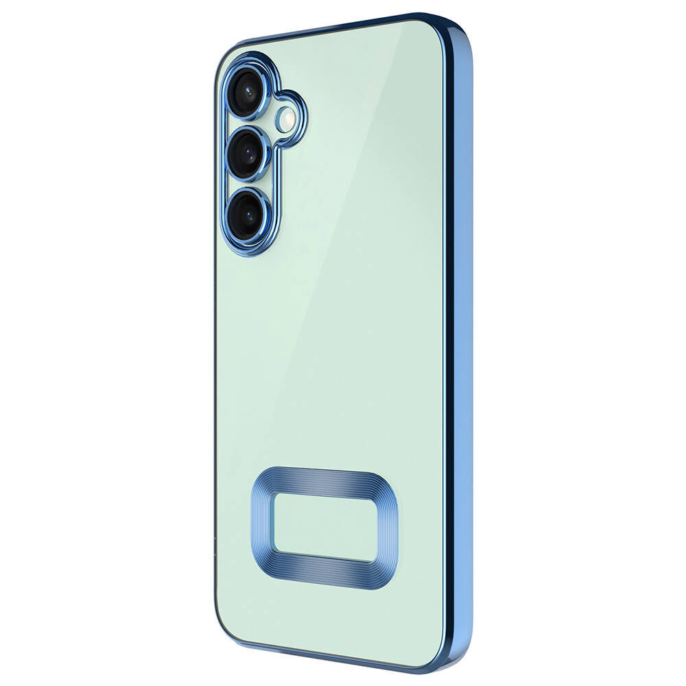 Galaxy A55 Kılıf Kamera Korumalı Logo Gösteren Zore Omega Kapak Derin Mor