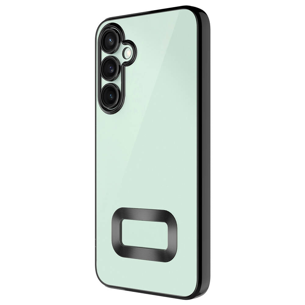 Galaxy A55 Kılıf Kamera Korumalı Logo Gösteren Zore Omega Kapak Derin Mor