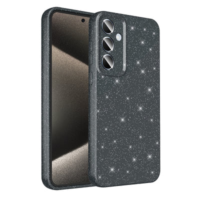 Galaxy A55 Kılıf Kamera Korumalı Simli Lüks Zore Koton Kapak Gri