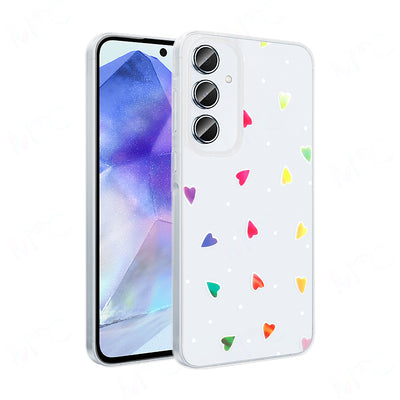 Galaxy A55 Kılıf Şeffaf Figürlü Zore Folk Sert Kapak Sevimli Köpek