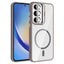Galaxy A55 Kılıf Standlı ve Kamera Lens Hediyeli M-Safe Şarj Özellikli Zore Etro Kapak