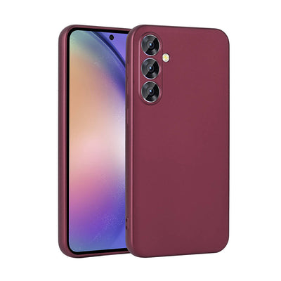 Galaxy A55 Kılıf Zore Premier Silikon Kapak Mürdüm