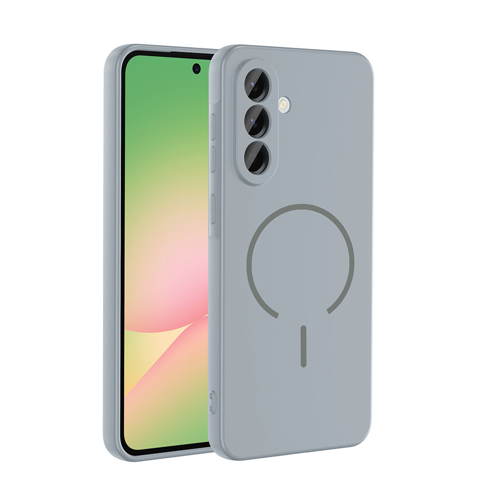 Galaxy A56 Kılıf M-safe Şarj Özellikli Zore Meta Kapak Titanyum-Gri