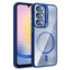 Galaxy A56 Kılıf Standlı ve Kamera Lens Hediyeli Zore Etro Kapak Lacivert