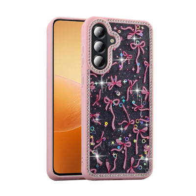 Galaxy A56 Kılıf Taşlı ve Simli Tasarım Zore Azra Kapak Gold
